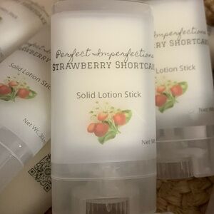 Strawberry Shortcake Tattoo or Spot Solid Lotion Stick hand made in SmallBatches